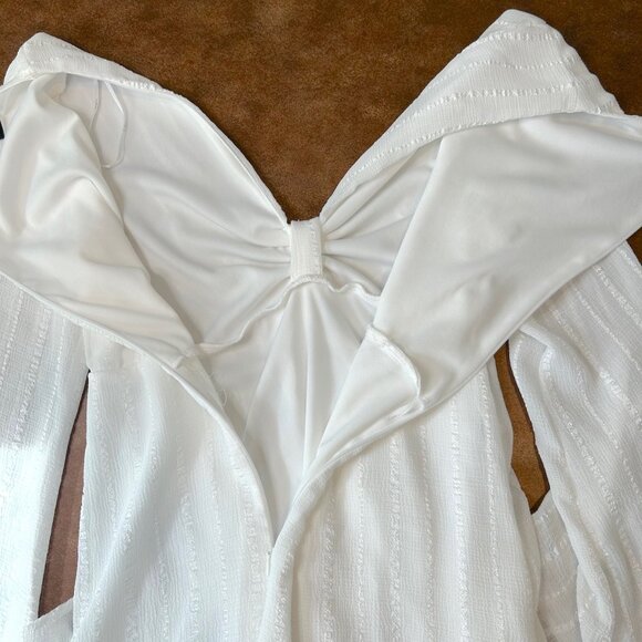 Lulus "Million Reasons" White Striped Twist-Front Mini Dress - Picture 8 of 10